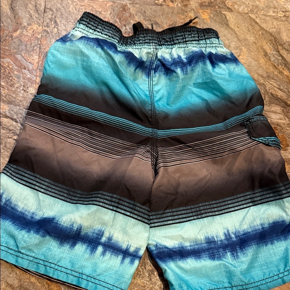Blue Gradient Boys' Swim Trunks - Picture 7 of 11